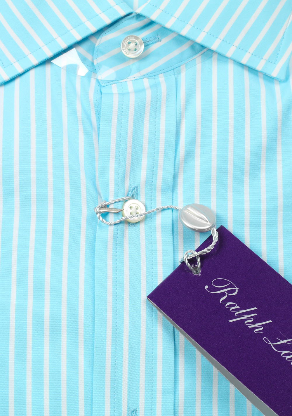 Ralph Lauren Purple Label Turquoise Striped Tailored Fit Shirt Size 42 / 16.5 U.S. | Costume Limité