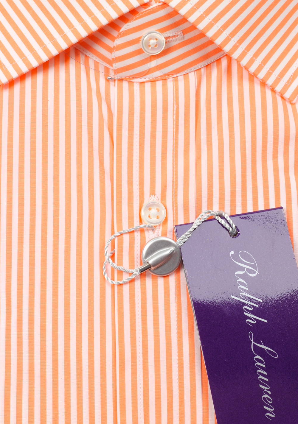 Ralph Lauren Purple Label Orange Striped Shirt Size 38 / 15 U.S. | Costume Limité