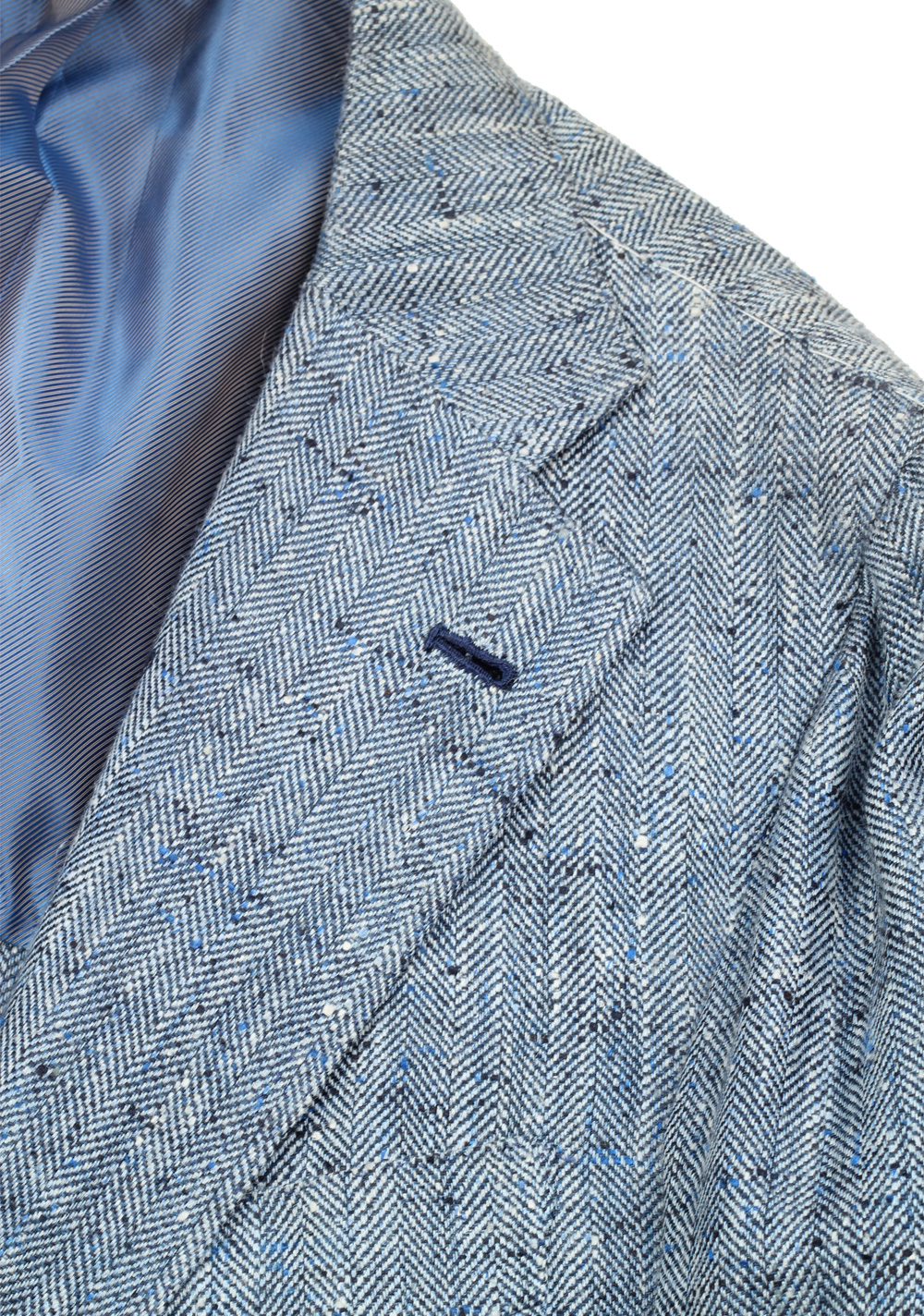 Orazio Luciano Blue Sport Coat Size 50 / 40R U.S. In Linen Silk | Costume Limité