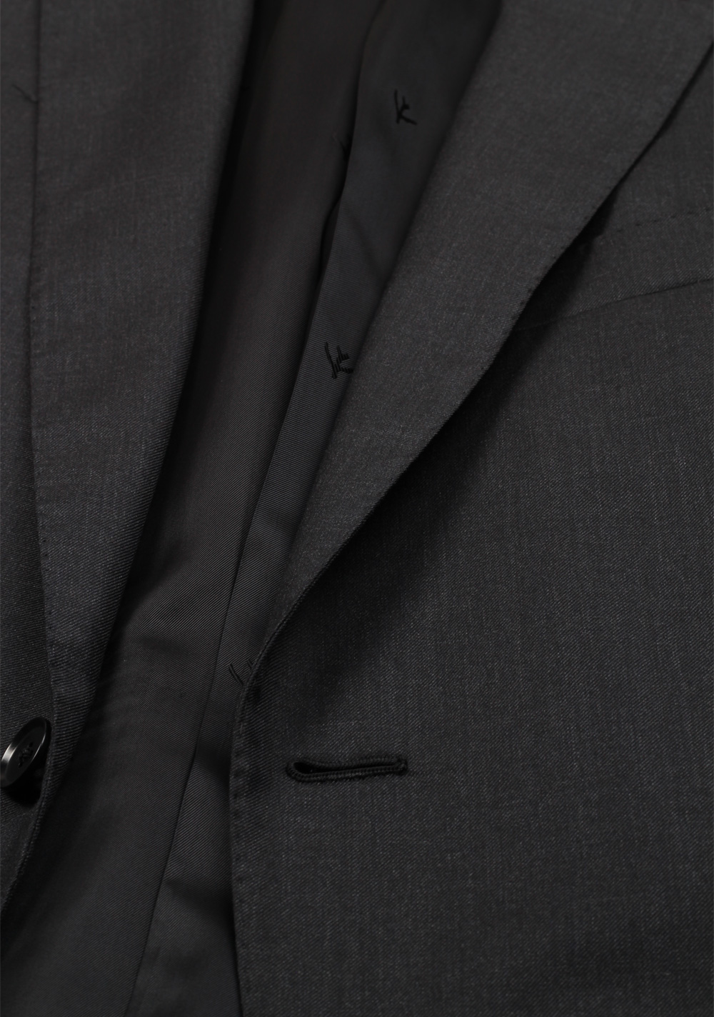 Isaia Napoli Charcoal Suit Size 48L / 38LR U.S. Super 130s Base Tribeca | Costume Limité