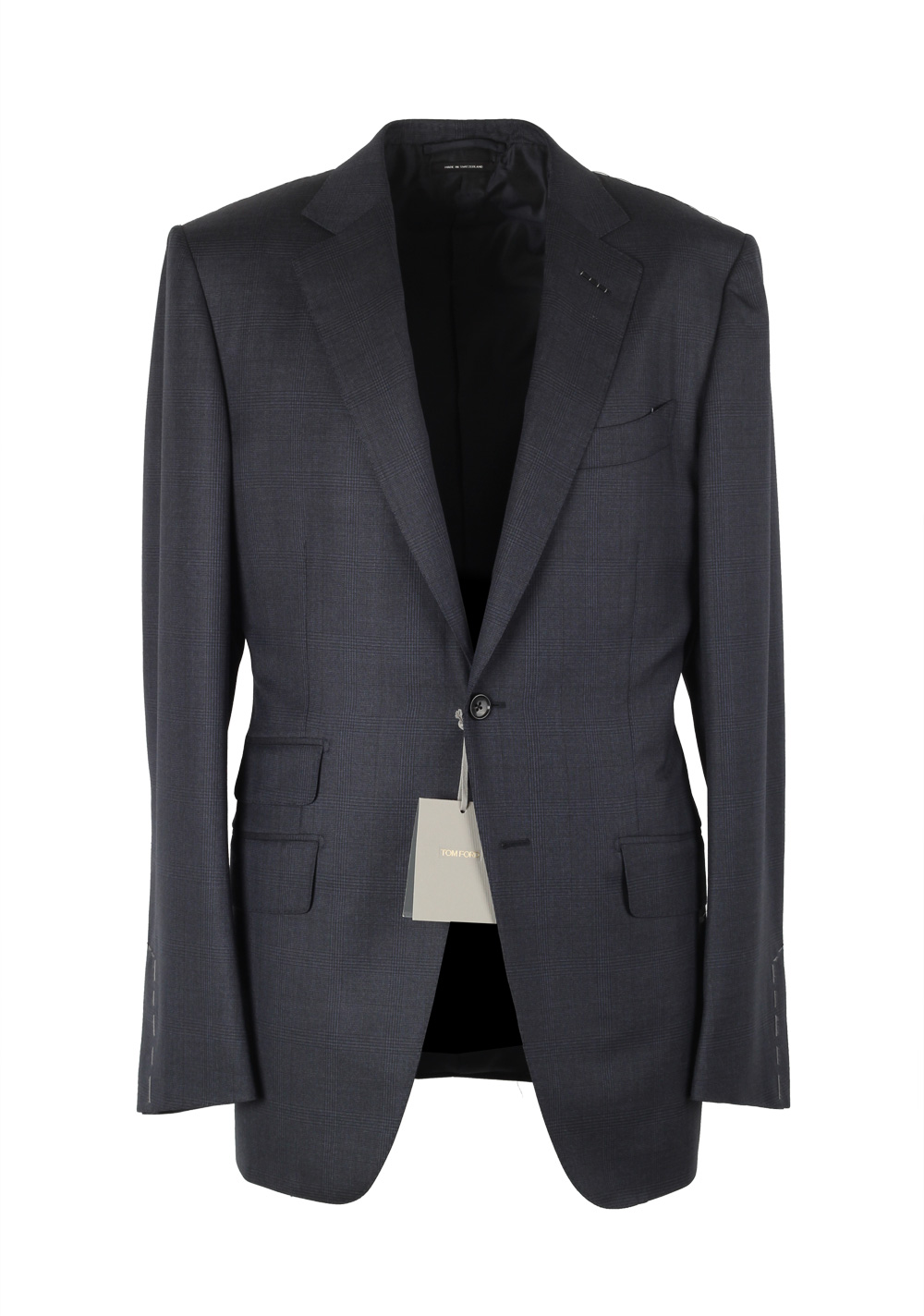 TOM FORD O’Connor Checked Navy Suit Size 48L / 38L U.S. Wool Fit Y ...
