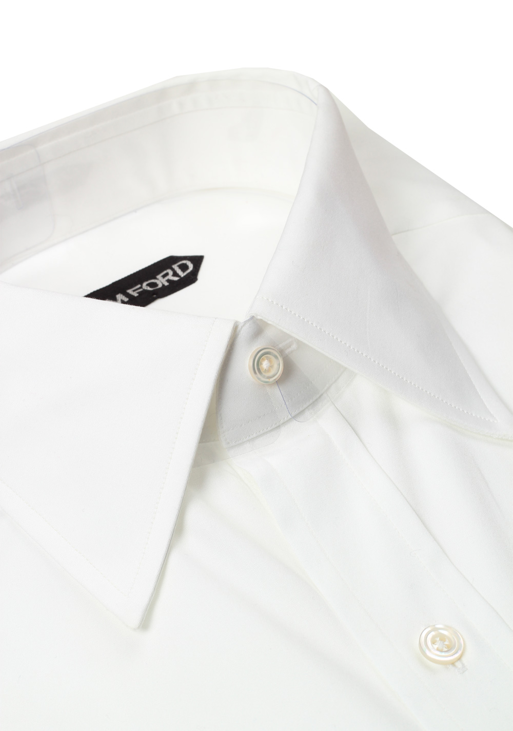 TOM FORD Solid White Dress Shirt Size 40 / 15,75 U.S. | Costume Limité
