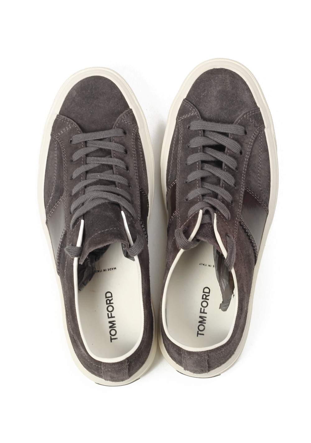 TOM FORD Cambridge Lace Up Dark Gray Suede Sneaker Shoes Size 7,5 UK / 8,5 U.S. | Costume Limité