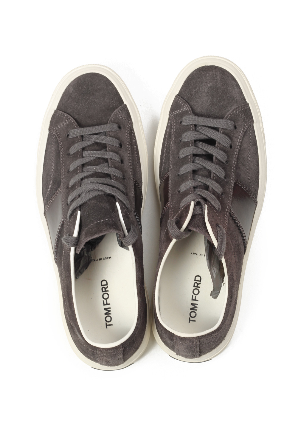 TOM FORD Cambridge Lace Up Dark Gray Suede Sneaker Shoes Size 9,5 UK / 10,5 U.S. | Costume Limité