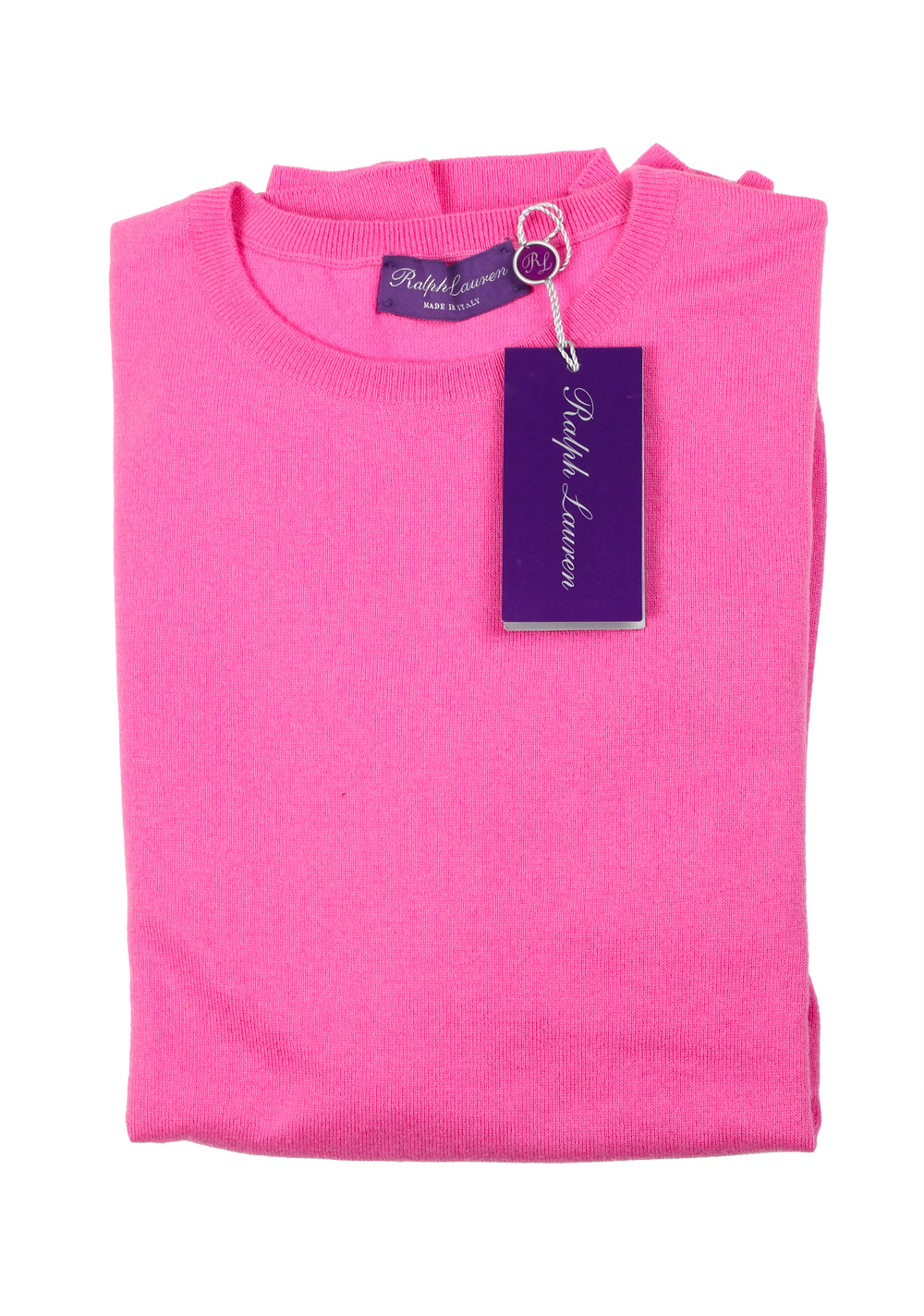 Ralph Lauren Purple Label Pink Crew Neck Sweater Size L / 52 / 42 U.S. In Cashmere | Costume Limité