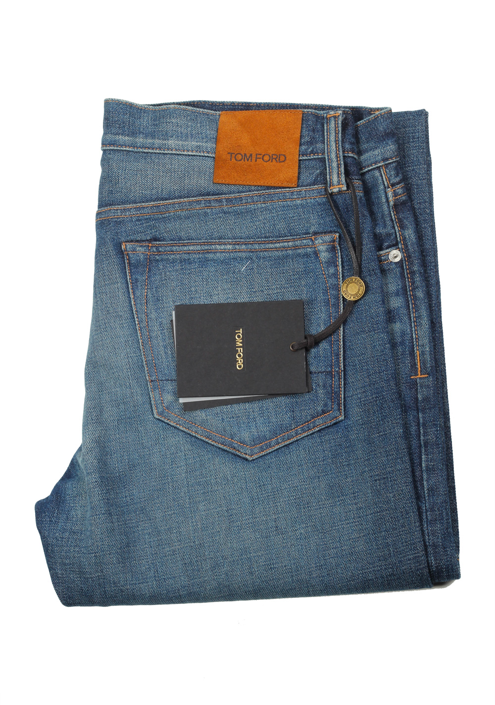 TOM FORD Blue Slim Fit Jeans TFD001 Size 52 / 36 U.S. | Costume Limité