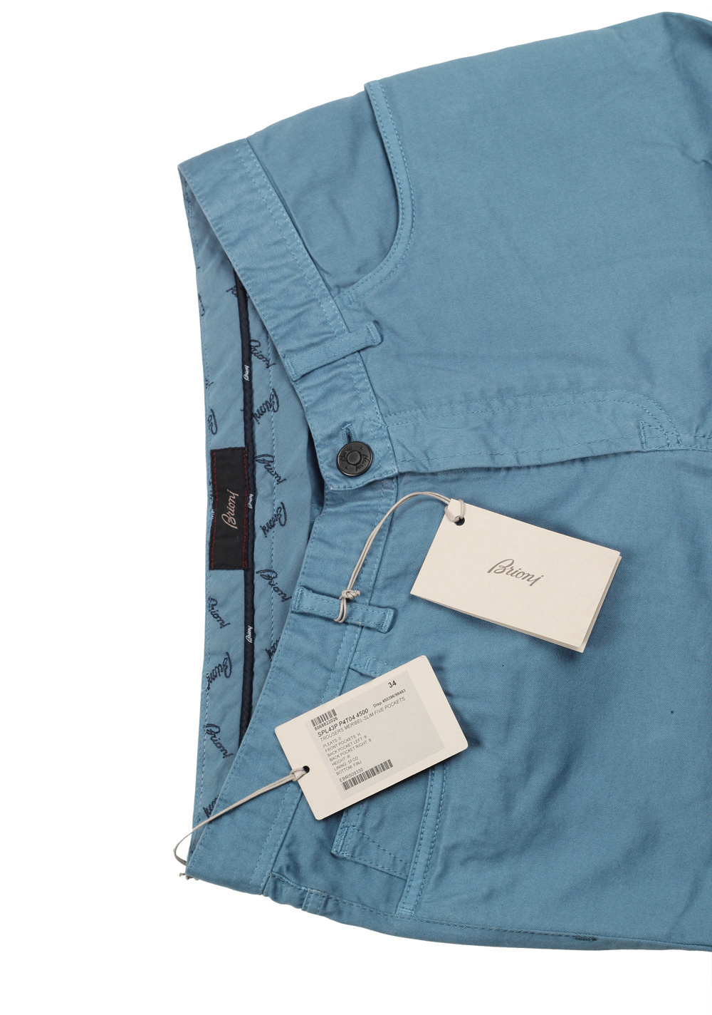 Brioni Blue SPL43P Trousers Size 50 / 34 U.S. | Costume Limité