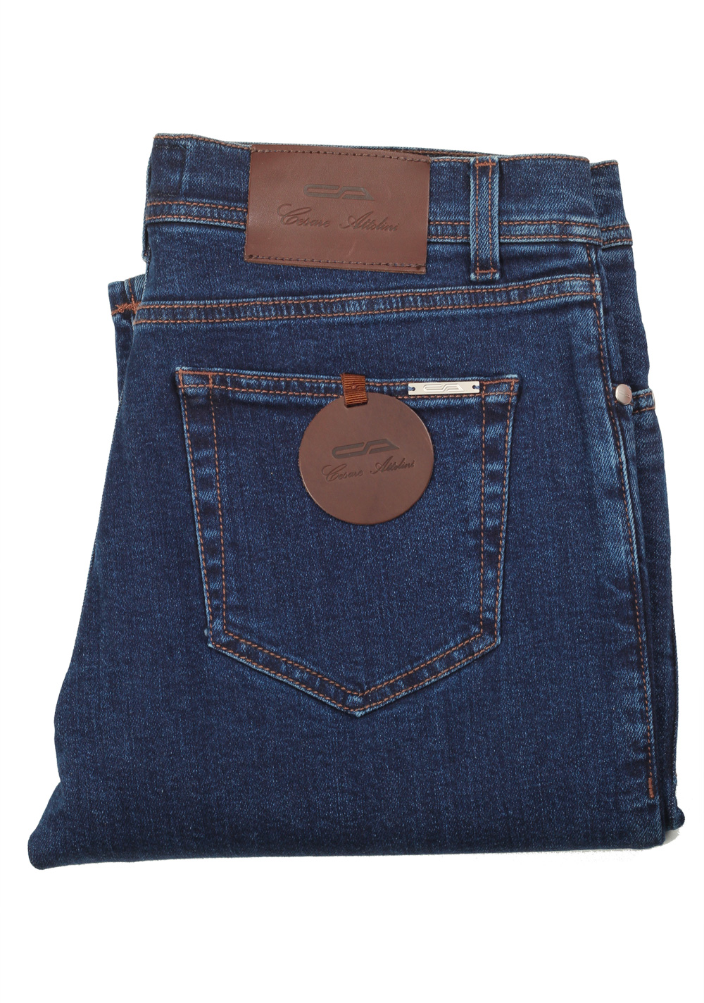 Cesare Attolini Blue Stretch Slim Fit Jeans TFD001 Size 48 / 32 U.S ...