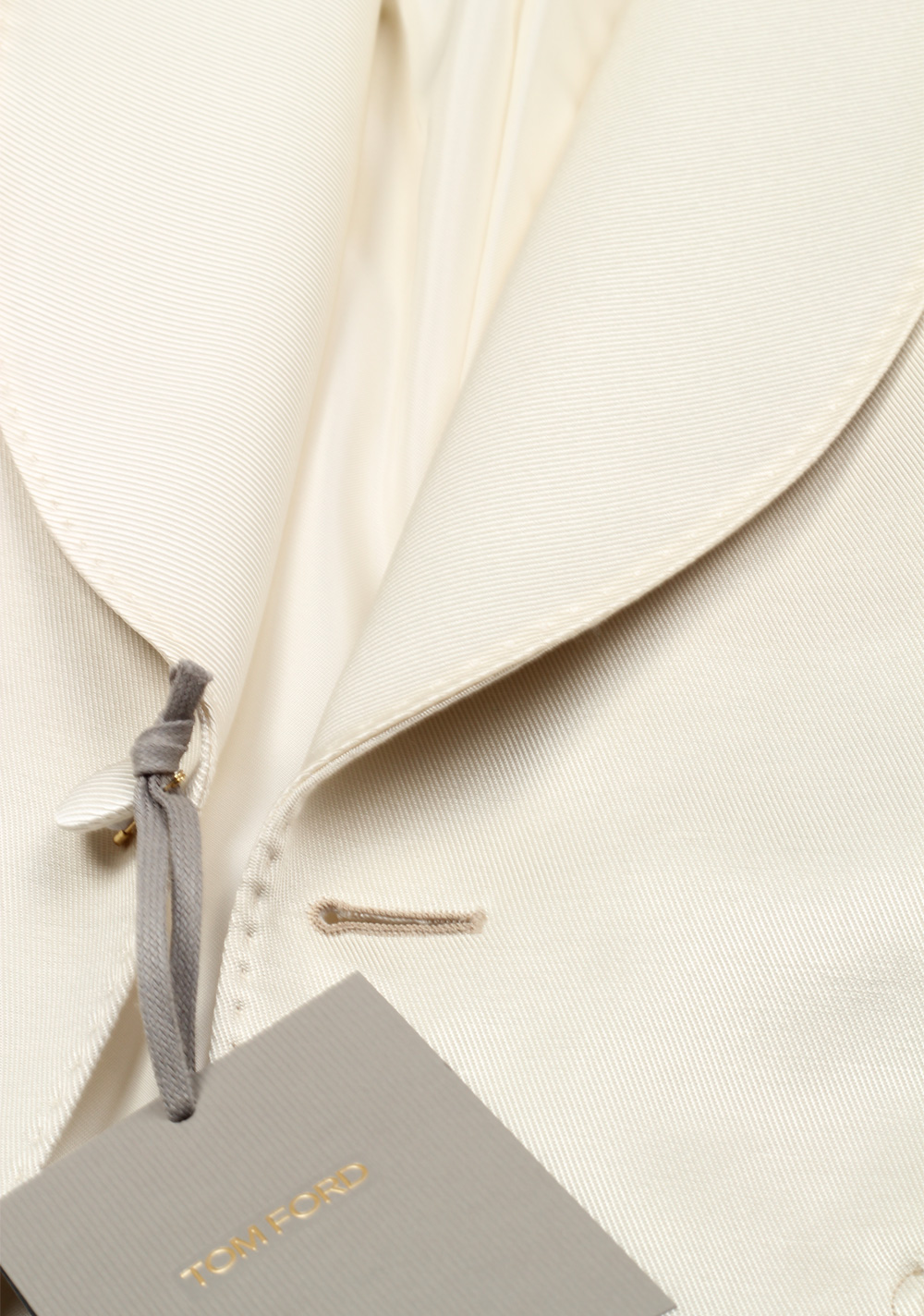 TOM FORD Shelton Ivory Sport Coat Tuxedo Dinner Jacket Size 46 / 36R U.S. | Costume Limité