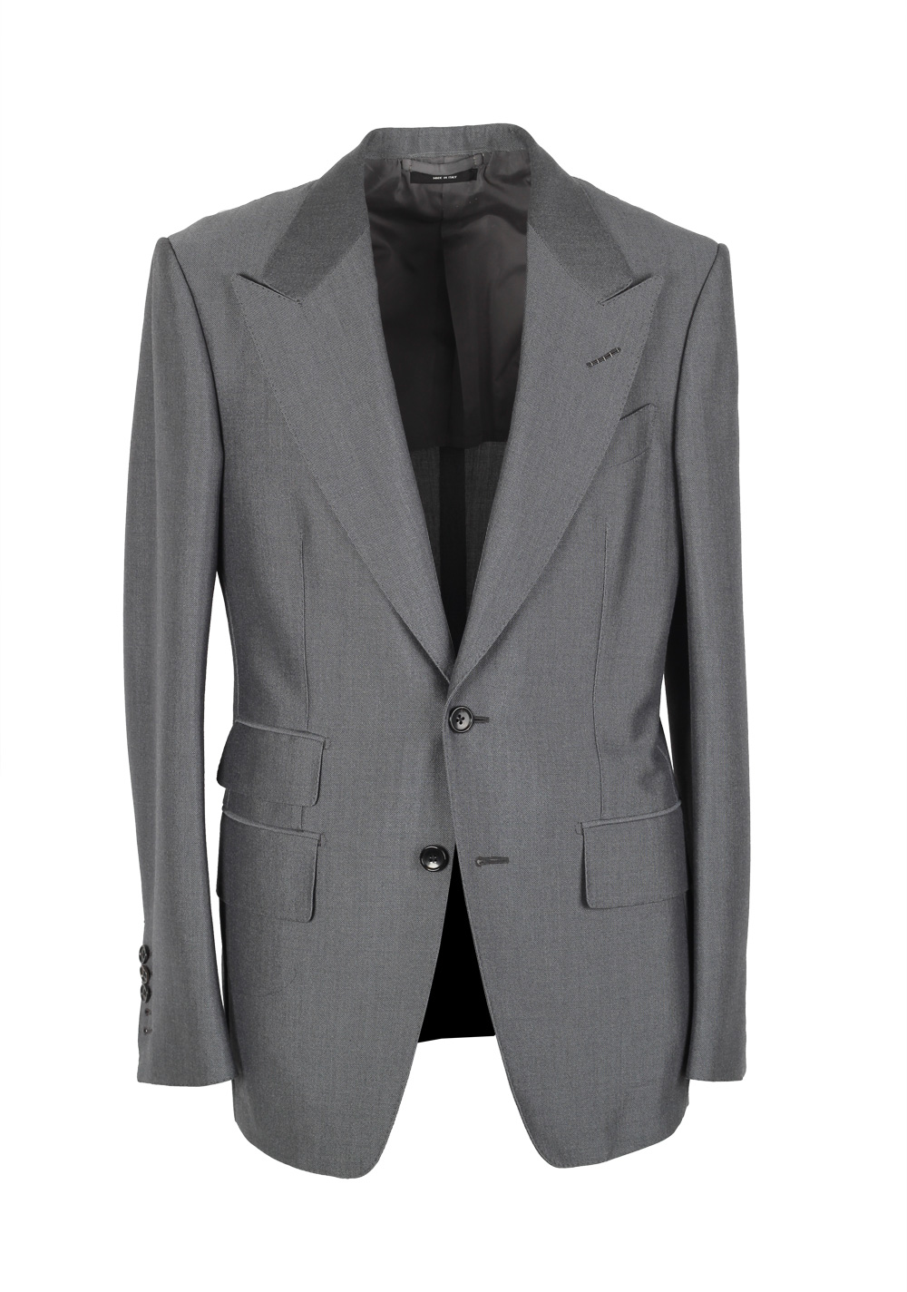 TOM FORD Shelton Gray Suit Size 46 / 36R U.S. In Mohair Wool | Costume Limité