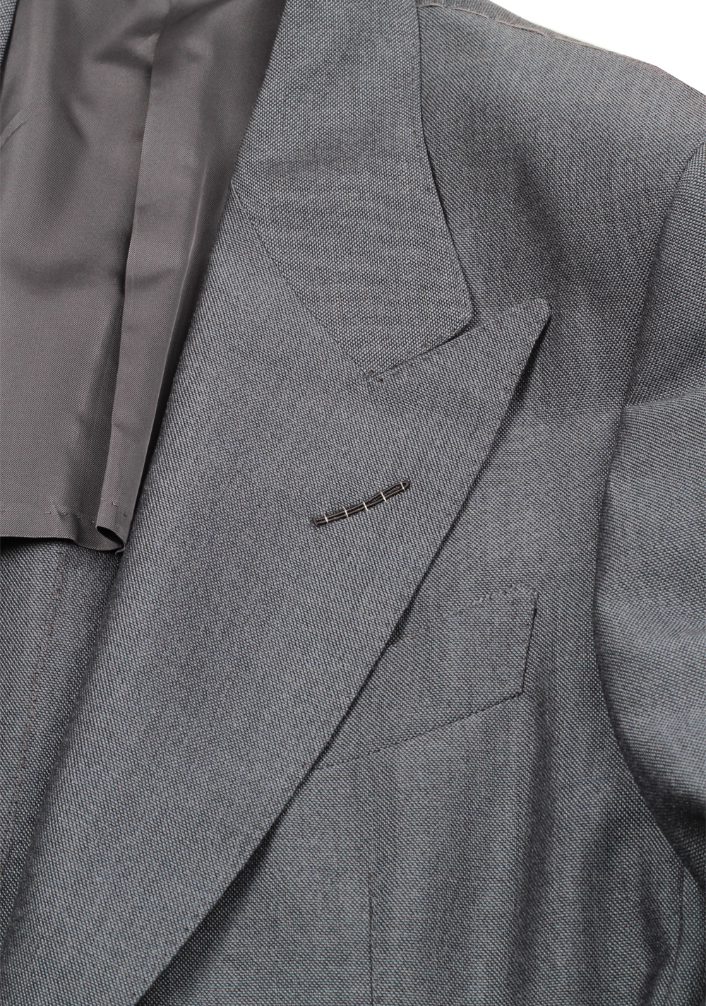 TOM FORD Shelton Gray Suit Size 46 / 36R U.S. In Mohair Wool | Costume Limité