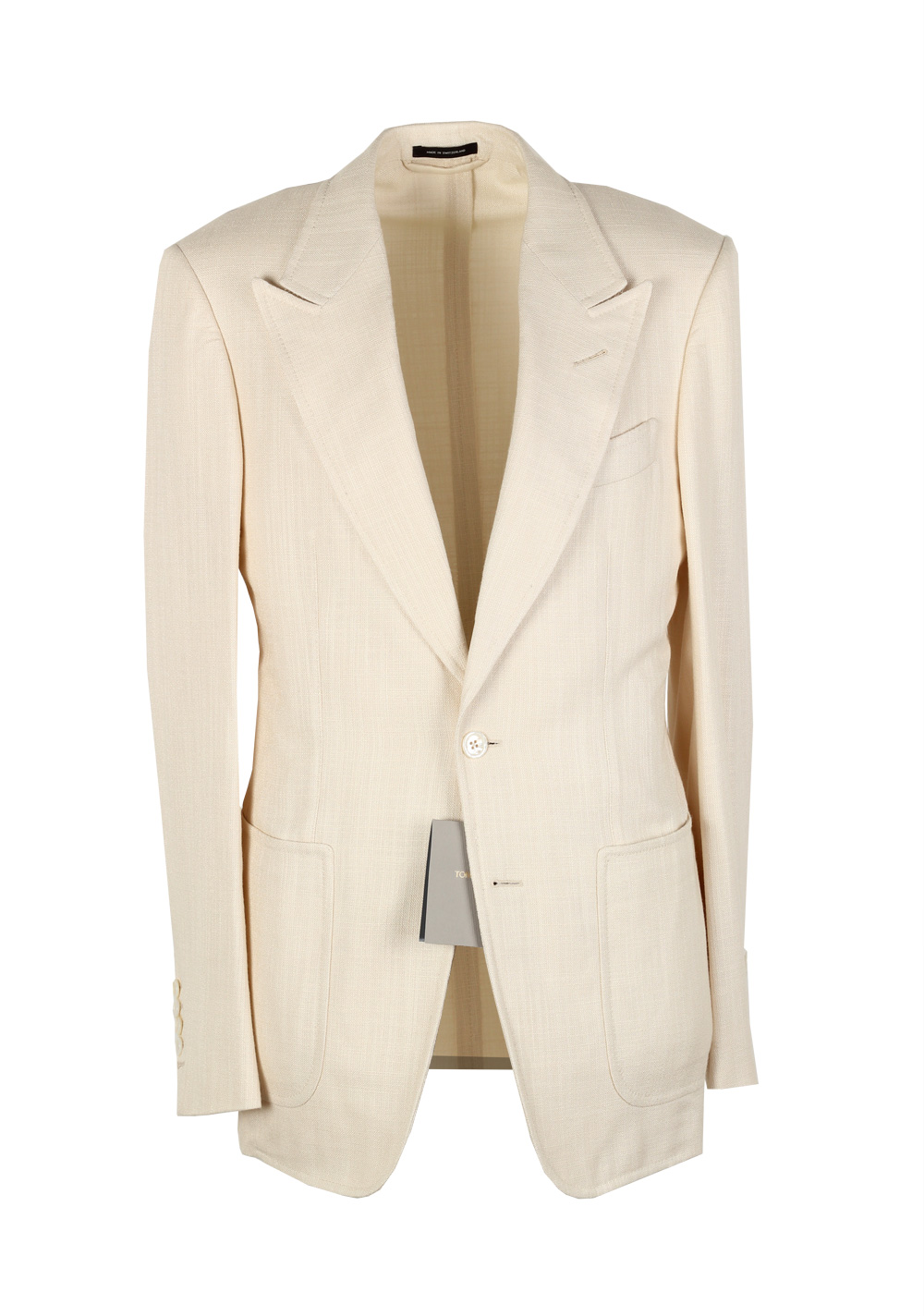 TOM FORD Shelton Cream Suit Size 46 / 36R U.S. In Rayon | Costume Limité