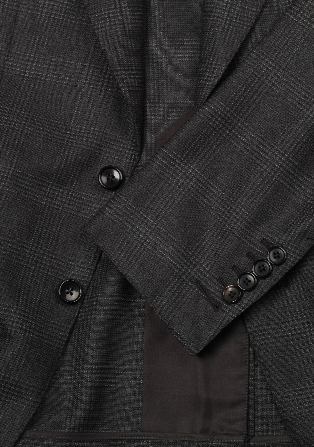TOM FORD Shelton Checked Gray Suit Size 46 / 36R U.S. In Mohair Silk Linen – image 4