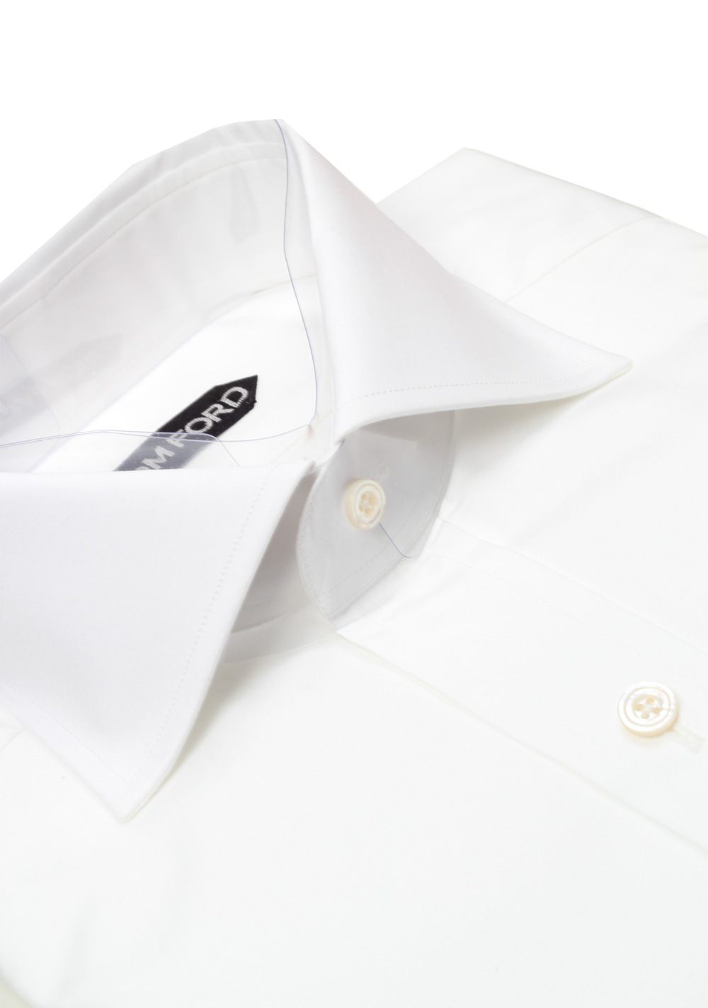 TOM FORD Solid White Dress Shirt Size 37 / 14,5 U.S. Slim Fit | Costume Limité