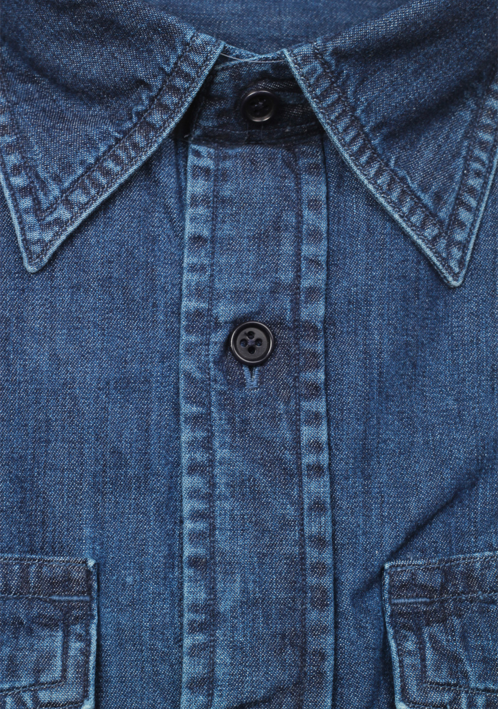 TOM FORD Solid Blue Denim Casual Shirt Size 40 / 15,75 U.S. | Costume Limité
