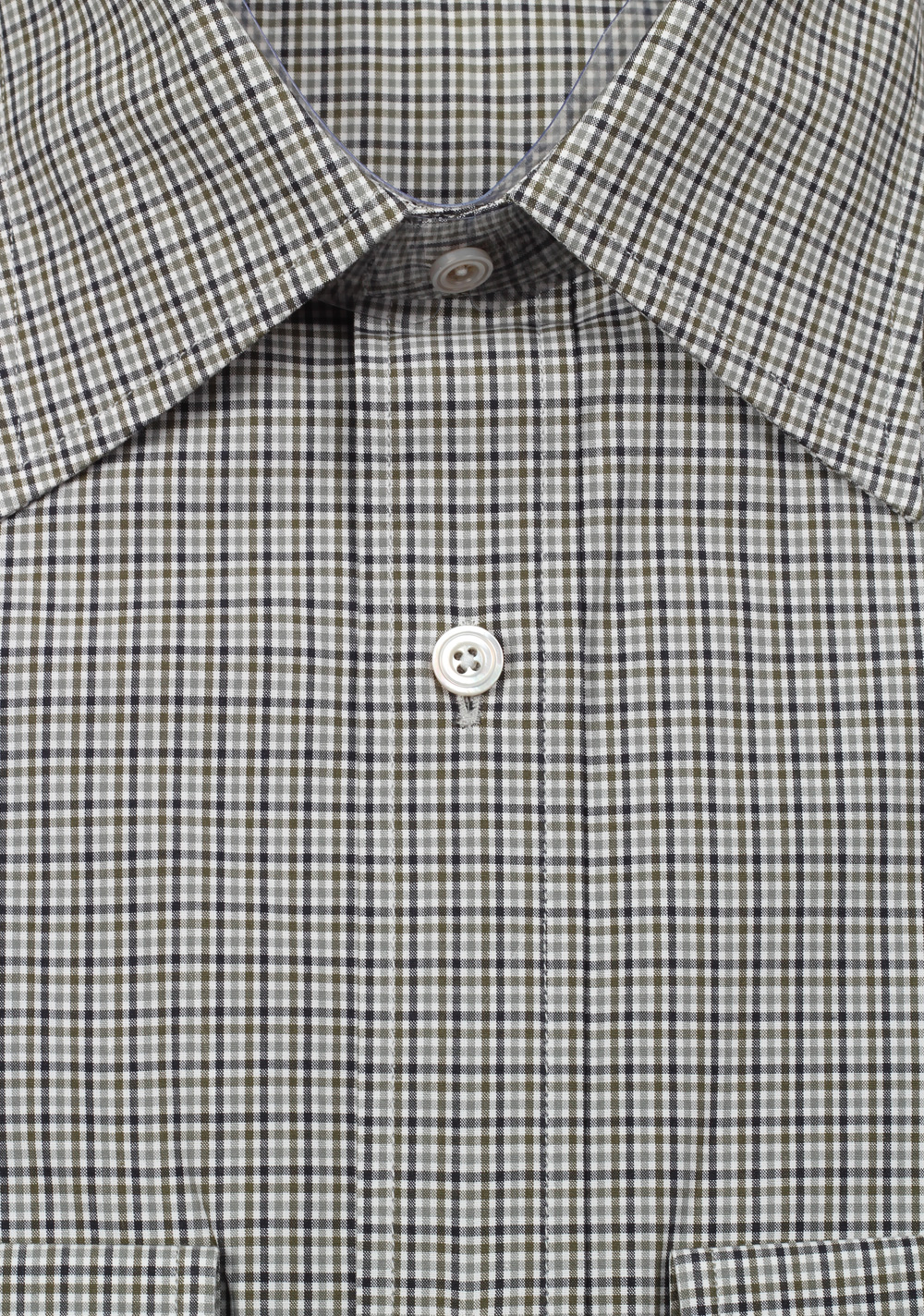 TOM FORD Checked White Gray Dress Shirt Size 40 / 15,75 U.S. | Costume Limité