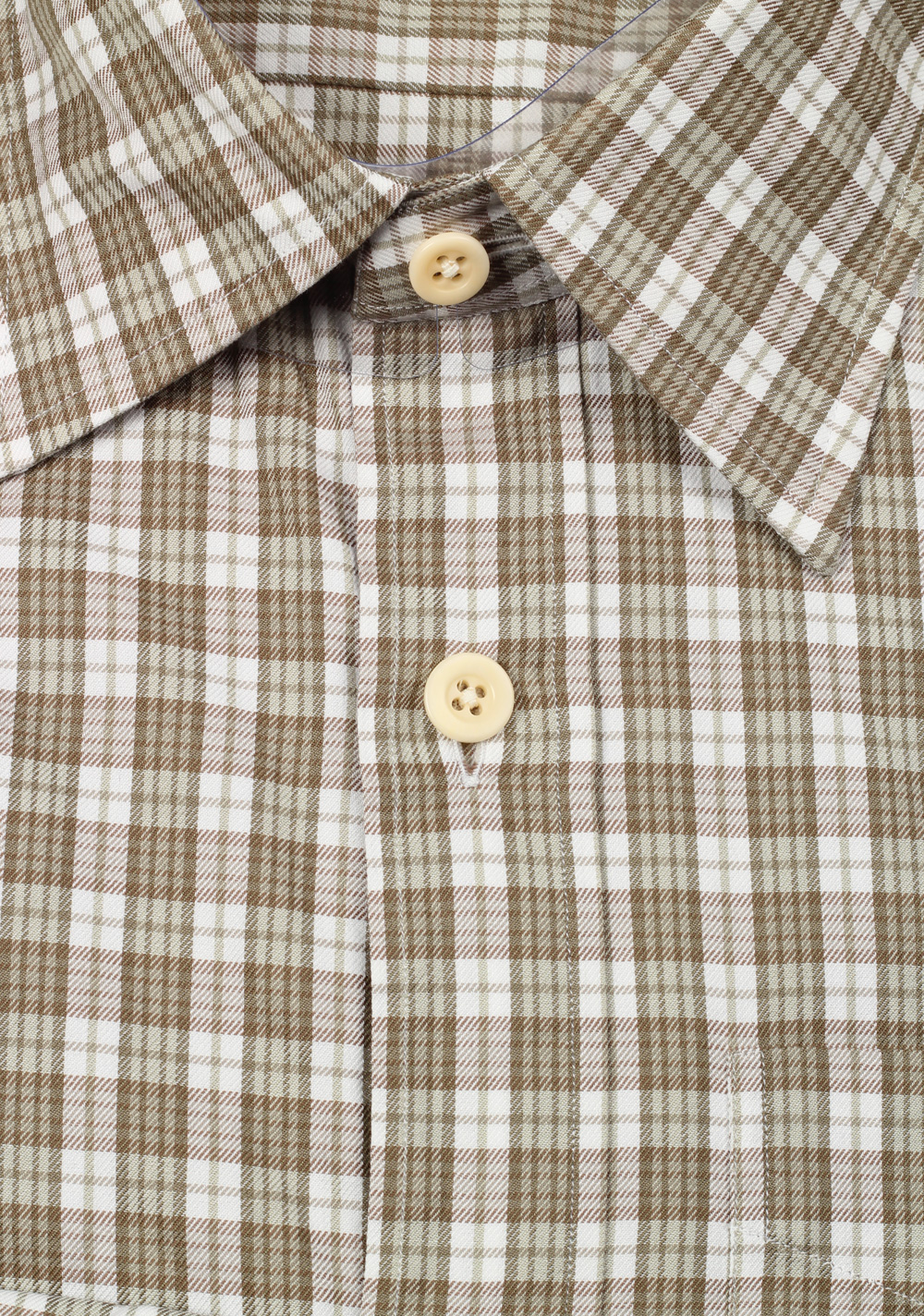 TOM FORD Checked Brown Dress Shirt Size 40 / 15,75 U.S. | Costume Limité