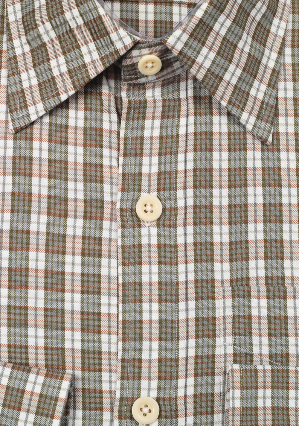 TOM FORD Checked Brown Dress Shirt Size 40 / 15,75 U.S. | Costume Limité