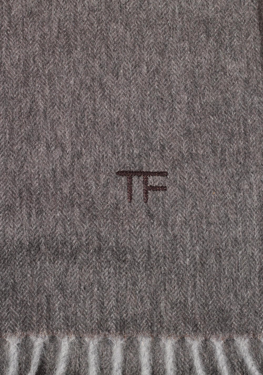 Tom Ford Gray Cashmere Signature Scarf 110″ / 10.5″ | Costume Limité