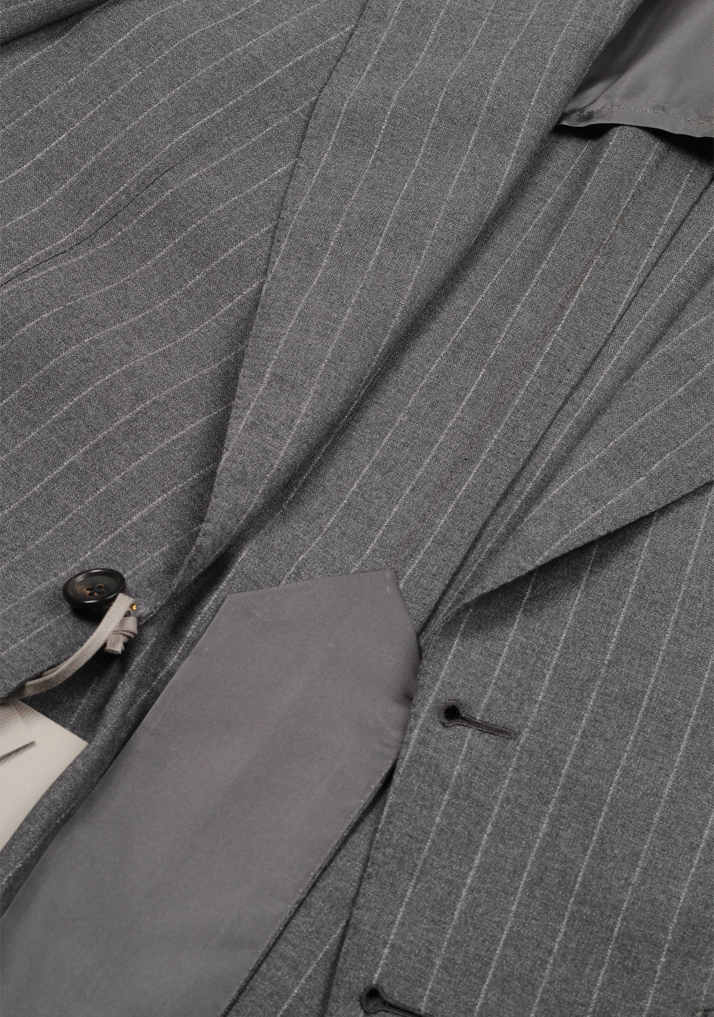 TOM FORD Shelton Striped Gray Suit Size 46 / 36R U.S. | Costume Limité