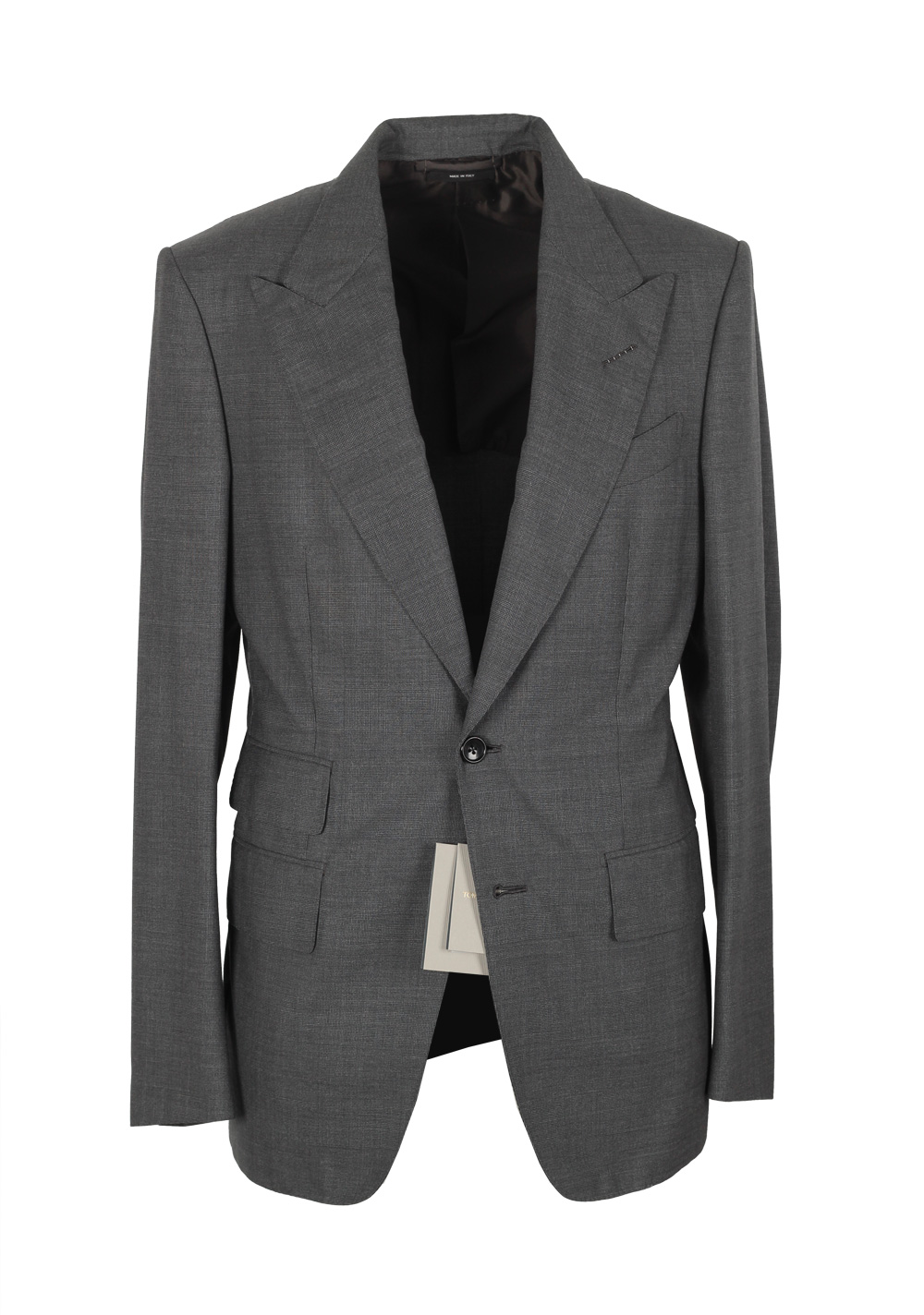 TOM FORD Shelton Gray Checked Suit Size 46 / 36R U.S. In Wool | Costume Limité