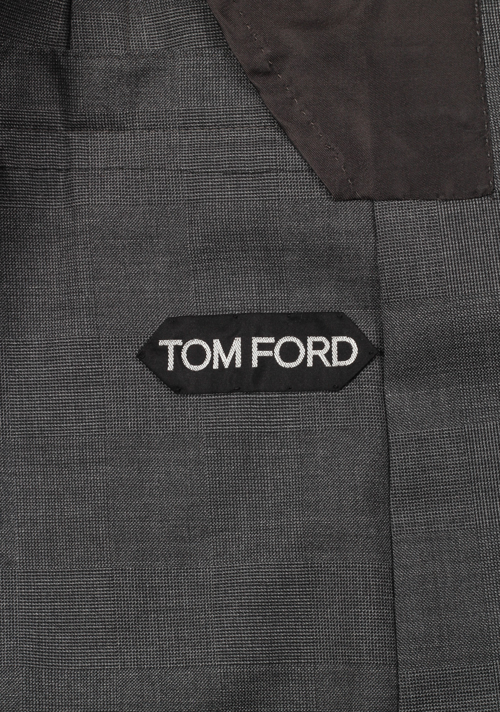 TOM FORD Shelton Gray Checked Suit Size 46 / 36R U.S. In Wool | Costume Limité