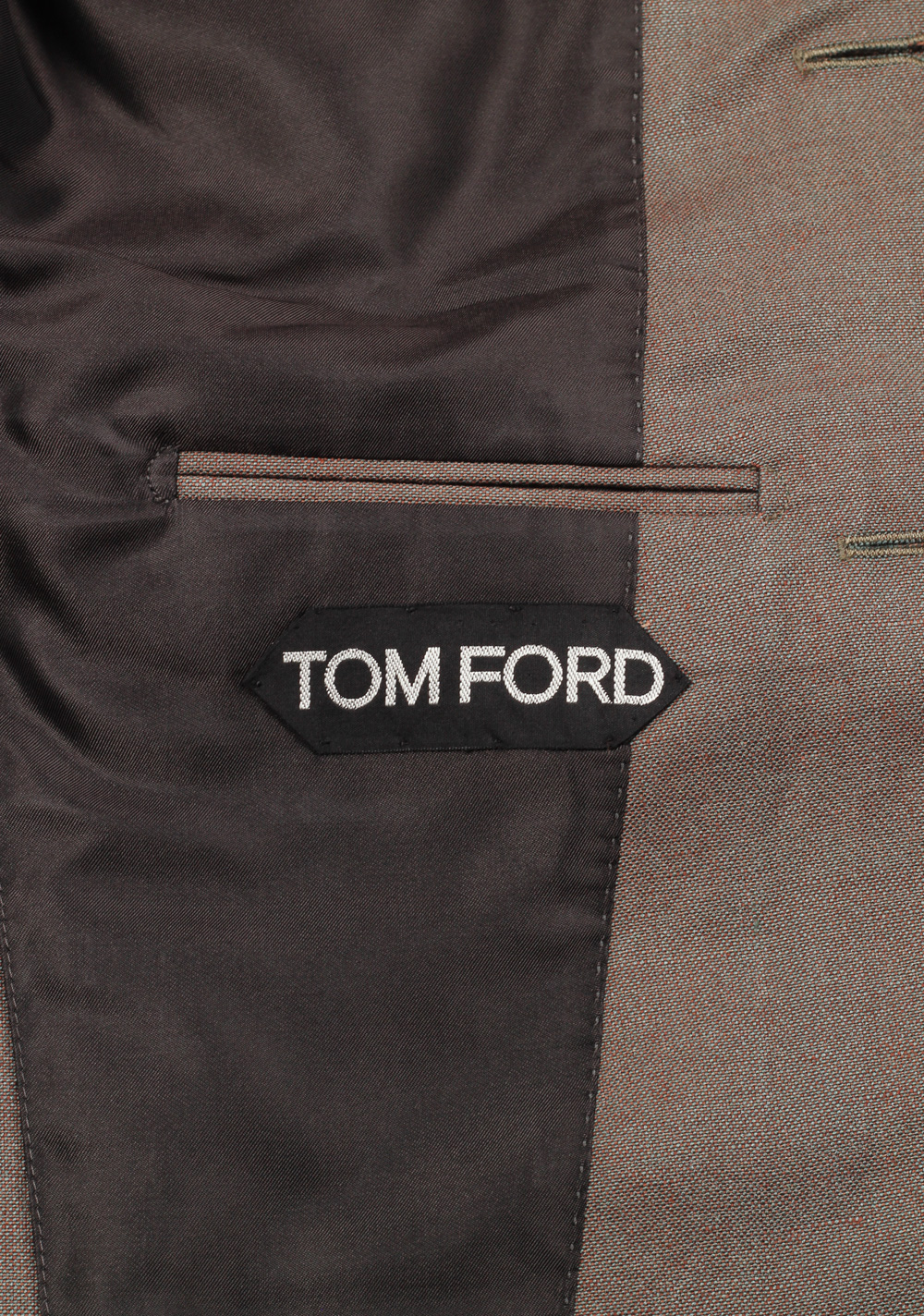 TOM FORD Shelton Grayish Copper Suit Size 46 / 36R U.S. In Silk Linen | Costume Limité