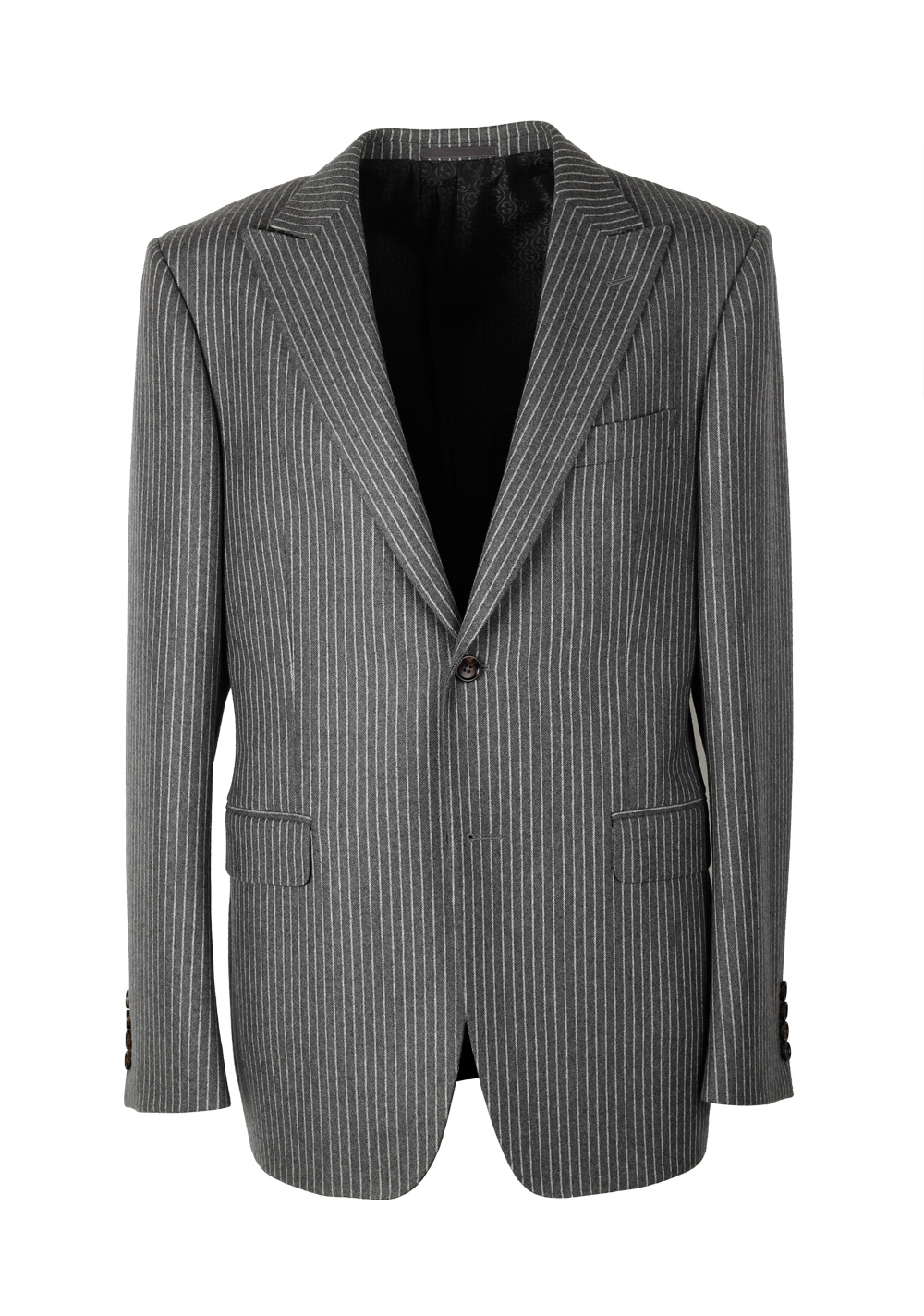 Gucci Gray Flannel Striped Suit Size 52 / 42R U.S. In Wool | Costume Limité