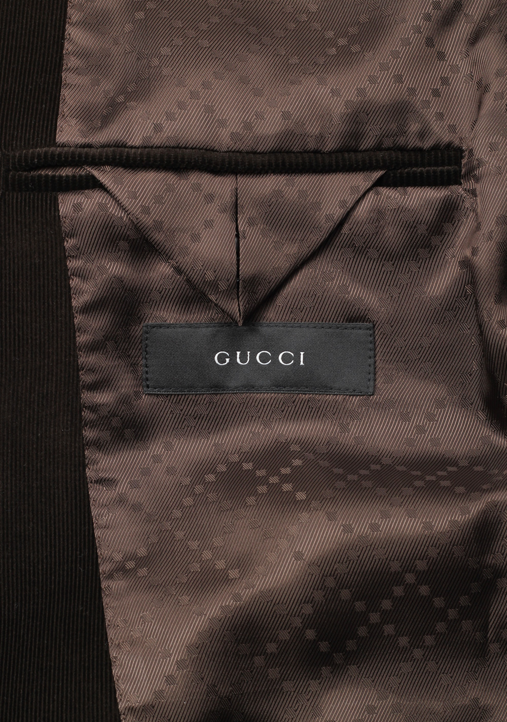 Gucci Brown Corduroy Sport Coat Size 56 / 46R U.S. In Cotton | Costume Limité