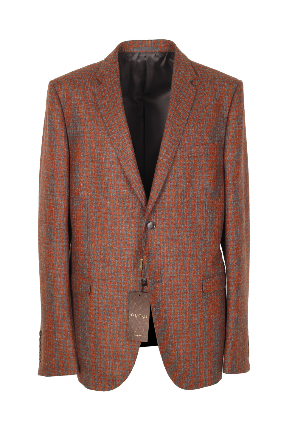 Gucci Brown Checked Sport Coat Size 54 / 44R U.S. In Wool | Costume Limité