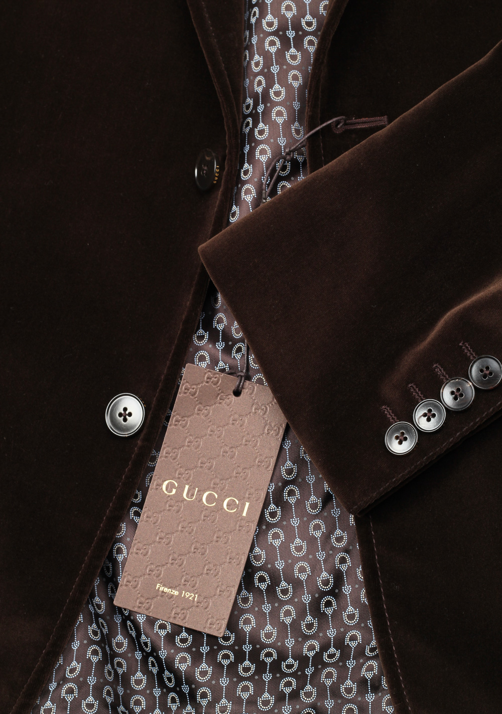 Gucci Brown Velvet Sport Coat Size 50 / 40R U.S. In Cotton | Costume Limité