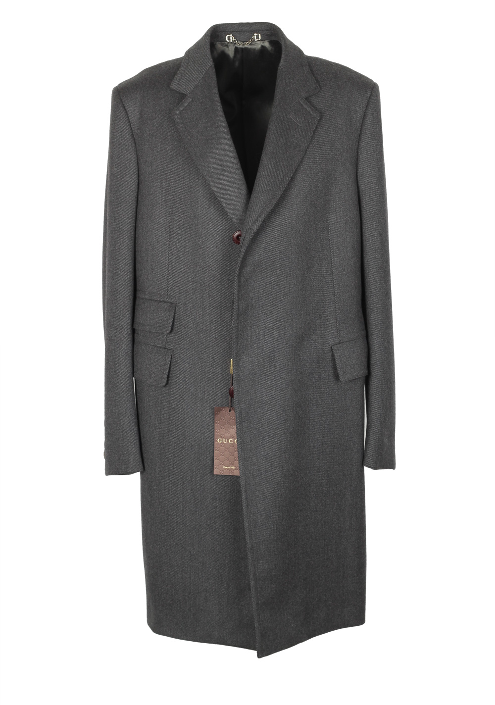 Gucci Gray Overcoat Size 52 / 42R U.S. In Wool | Costume Limité