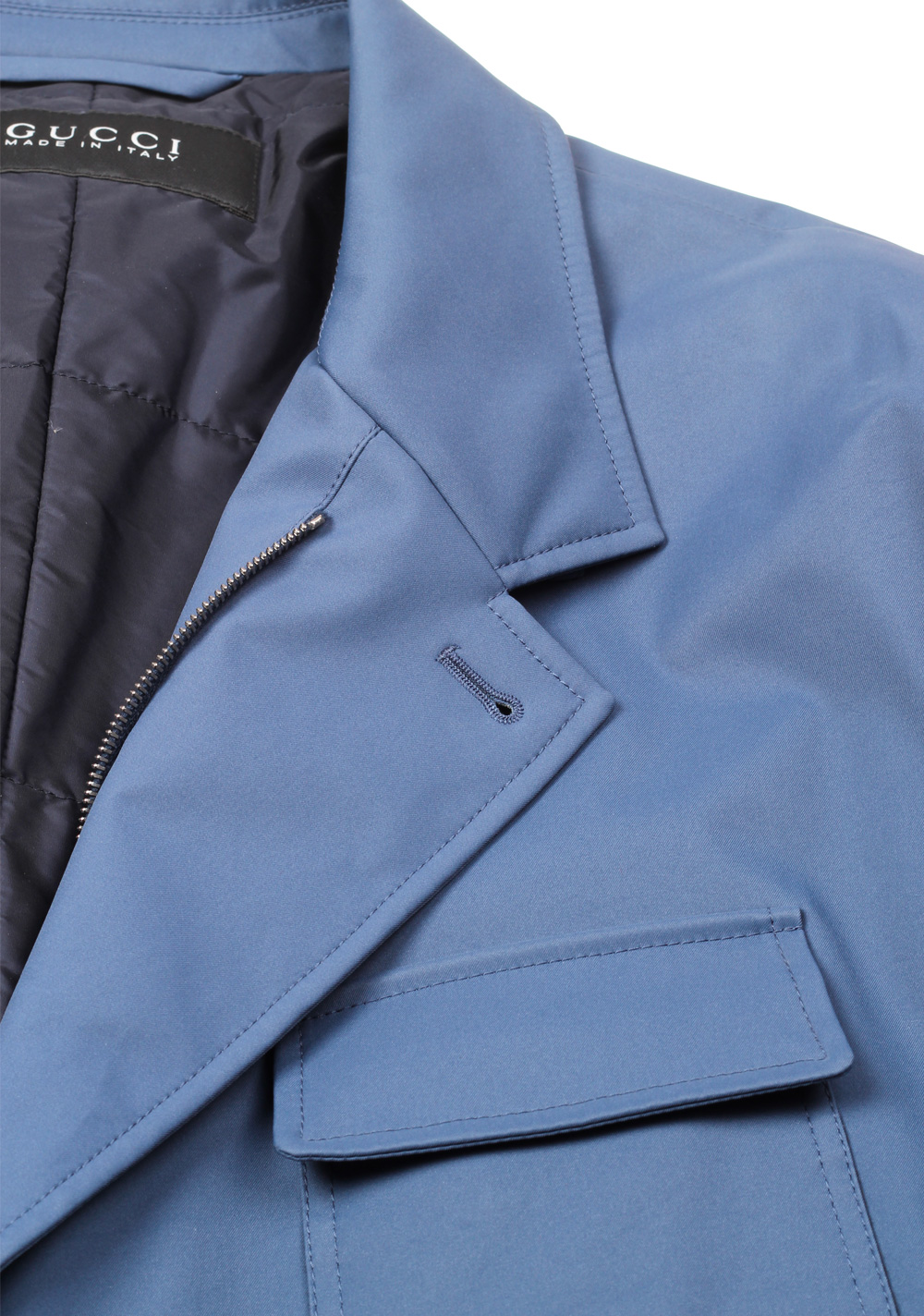 Gucci Blue Rain Coat Size 56 / 46R U.S. | Costume Limité