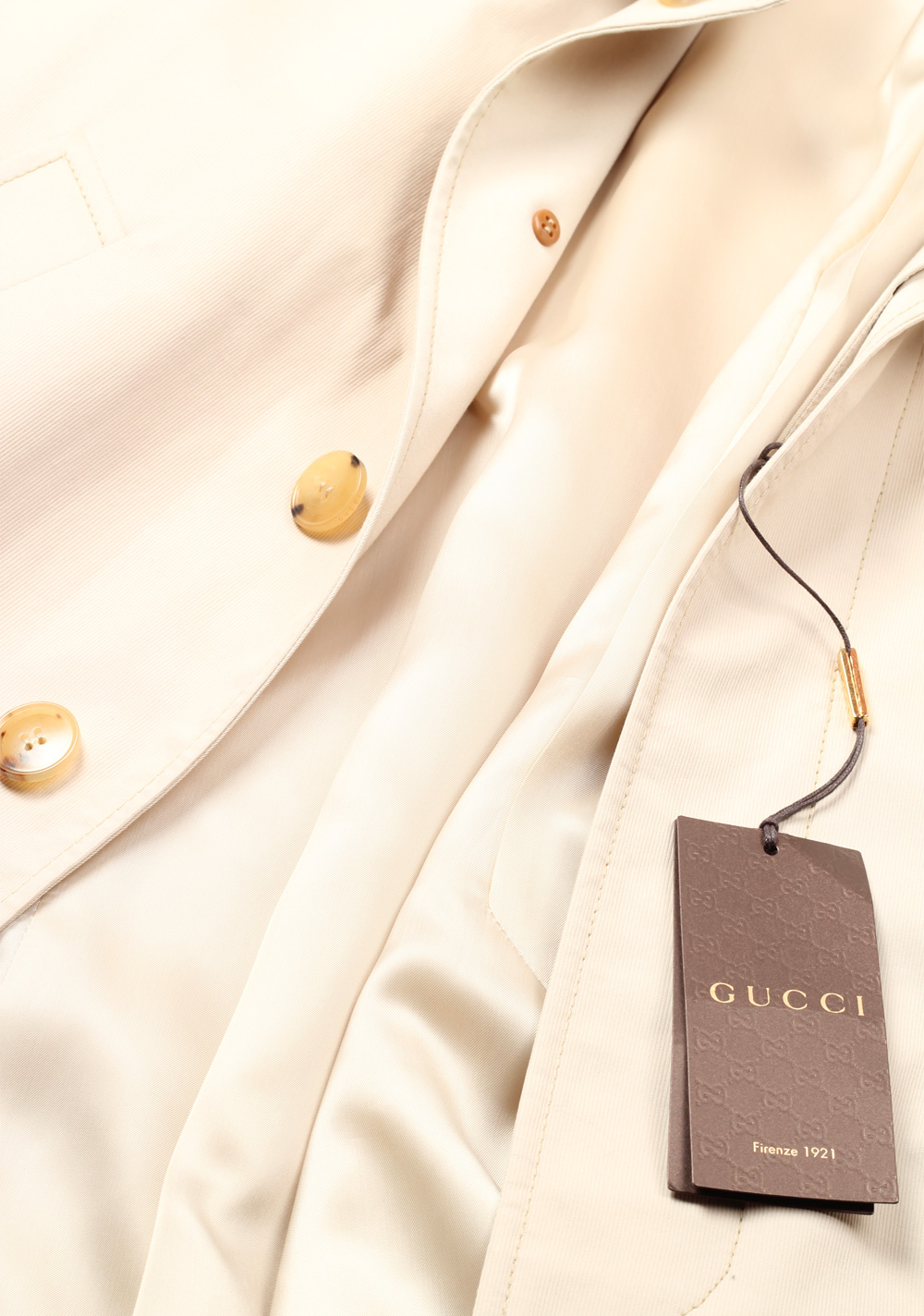 Gucci Beige Rain Coat Size 56 / 46R U.S. In Cotton | Costume Limité