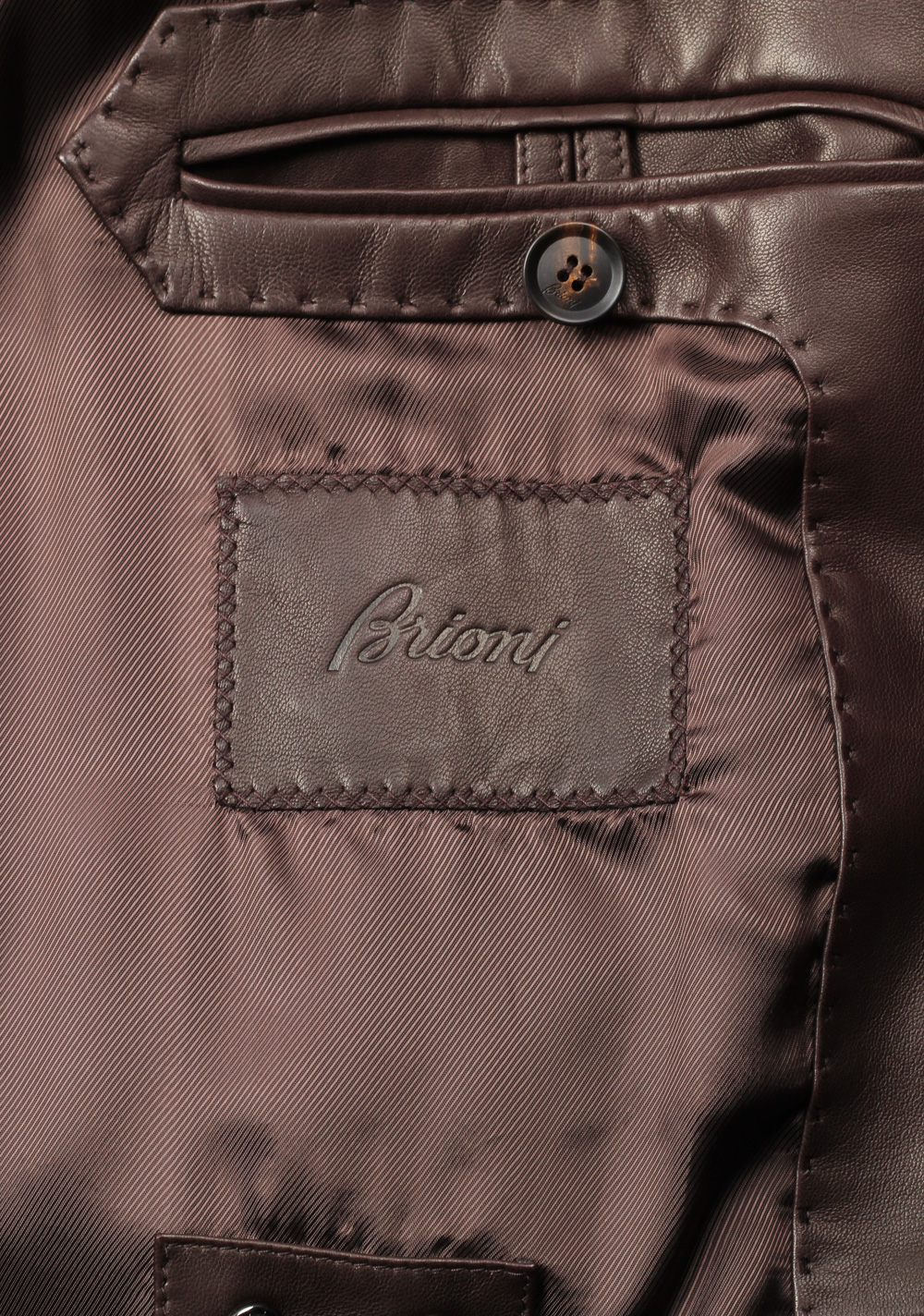 Brioni Palissandro Blouson Coat Leather Jacket Size 58 / 48R U.S. | Costume Limité