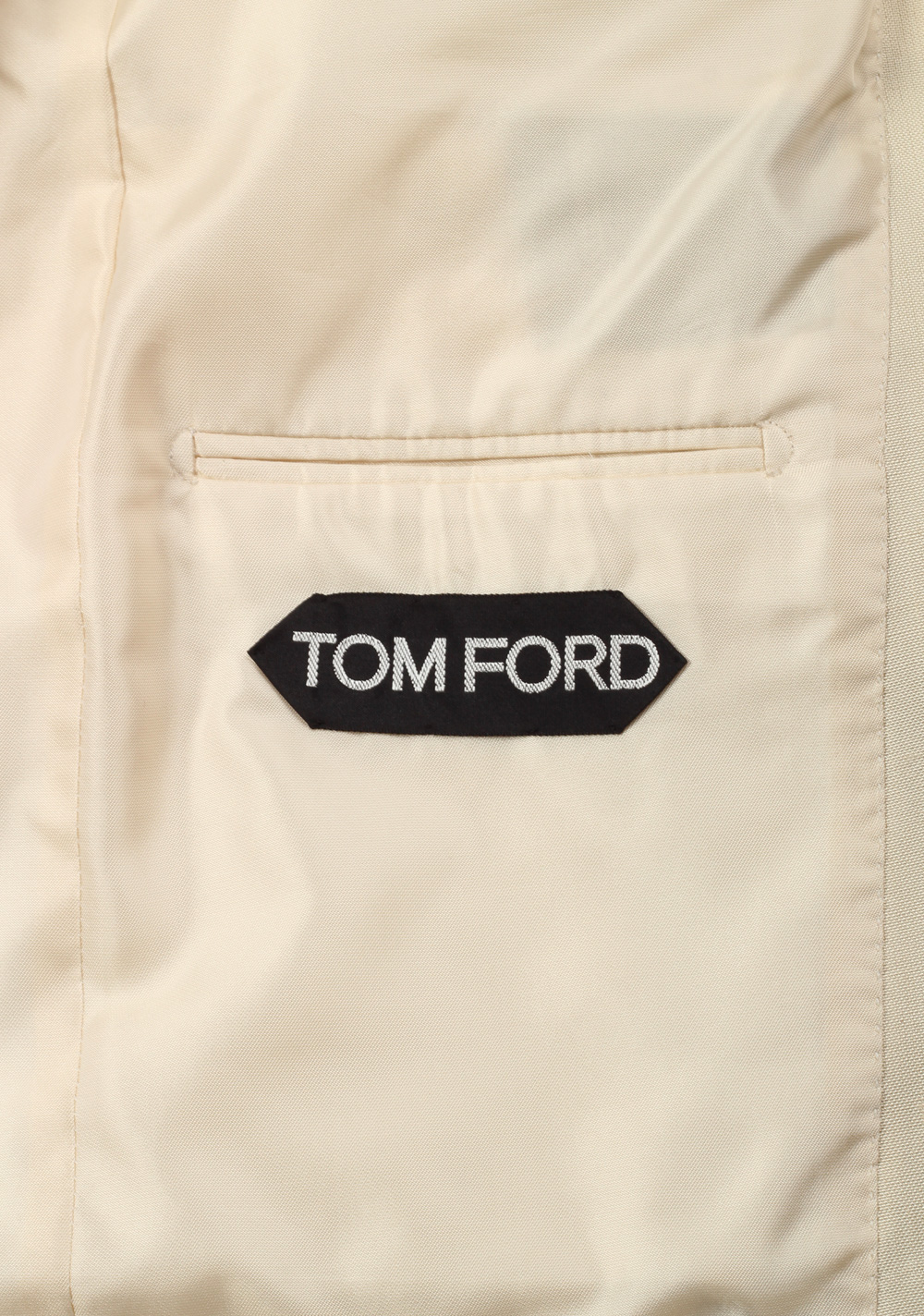 TOM FORD Shelton Ivory Tuxedo Smoking Suit Size 46 / 36R U.S. In Silk | Costume Limité