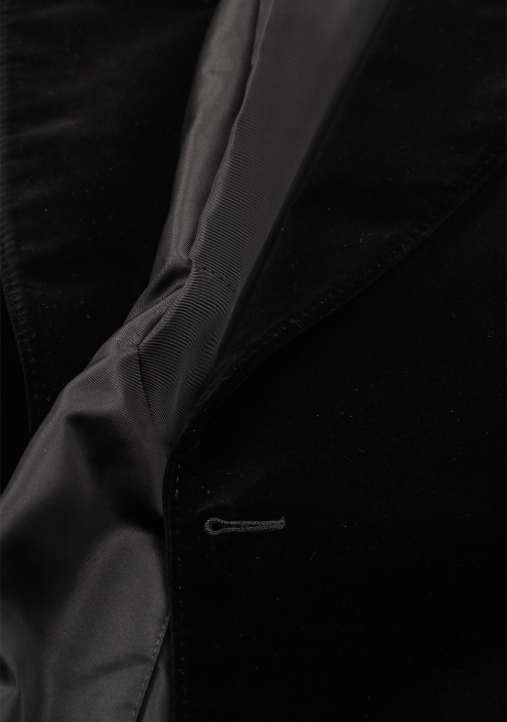 TOM FORD Shelton Black Sport Coat Velvet Tuxedo Dinner Jacket Size 50 / 40R U.S. Cotton | Costume Limité