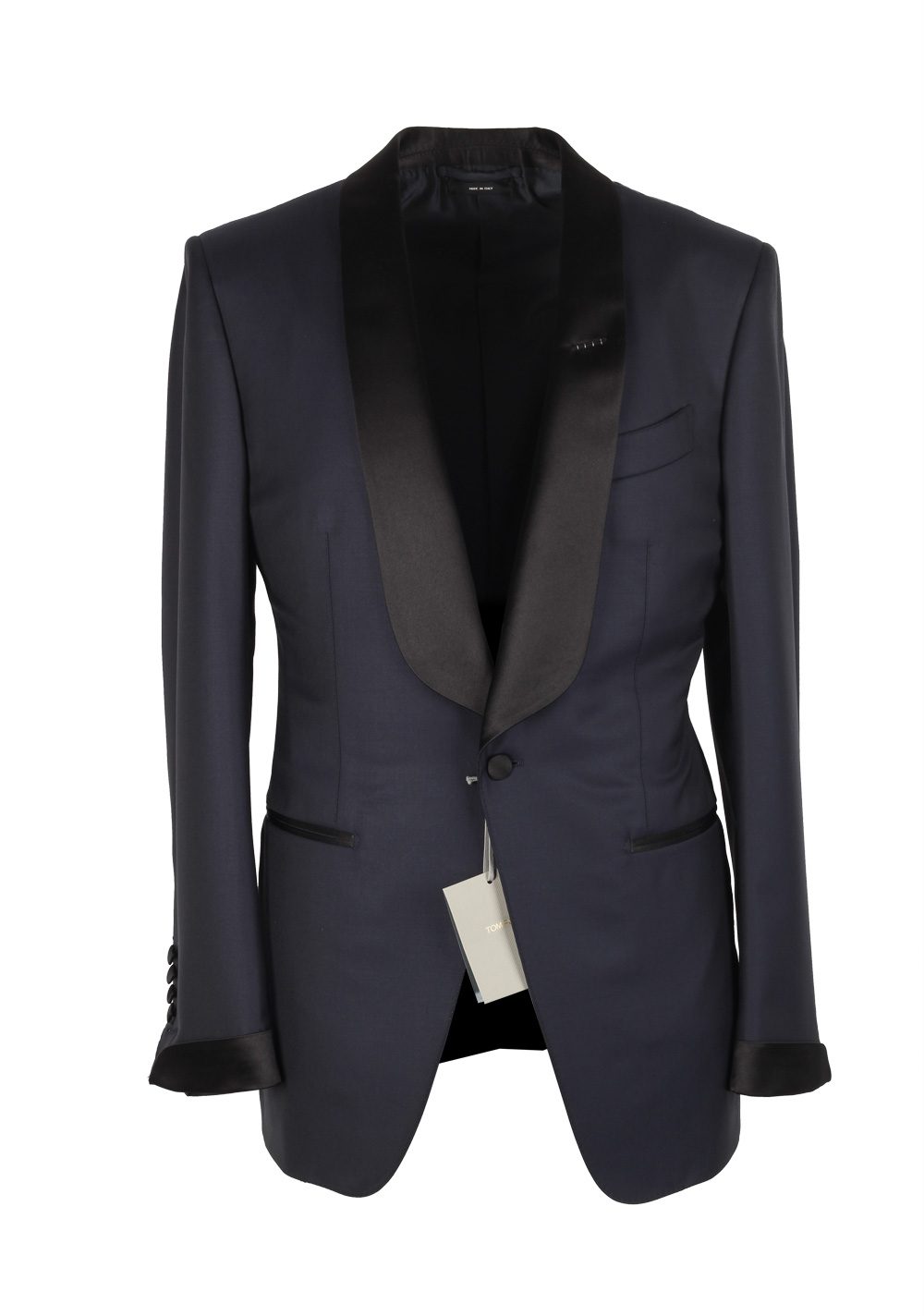TOM FORD O'Connor Midnight Blue Shawl Collar Tuxedo Smoking Suit Size ...