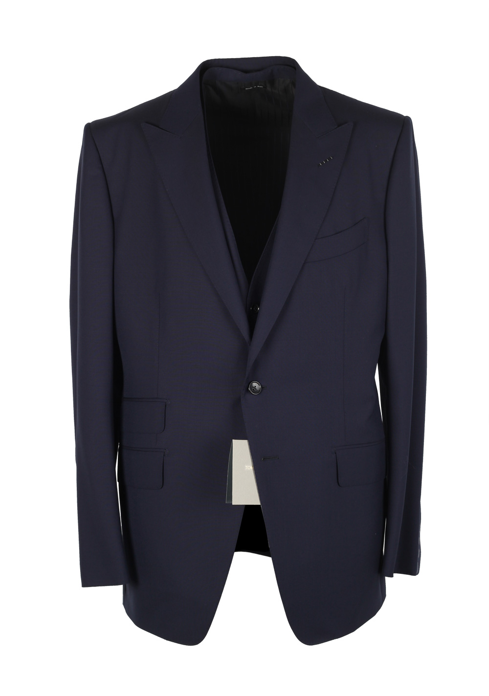 TOM FORD O’Connor Blue 3 Piece Suit Size 54 / 44R U.S. Wool Fit Y ...