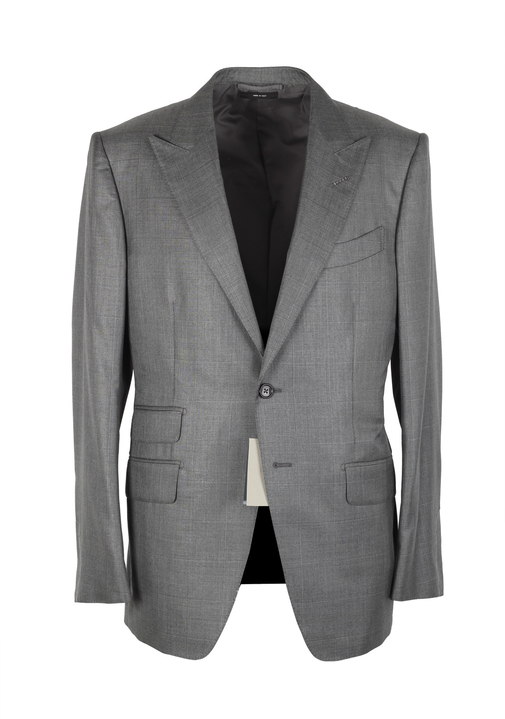TOM FORD O’Connor Checked Gray Suit Size 50 / 40R U.S. Silk Wool Fit Y | Costume Limité