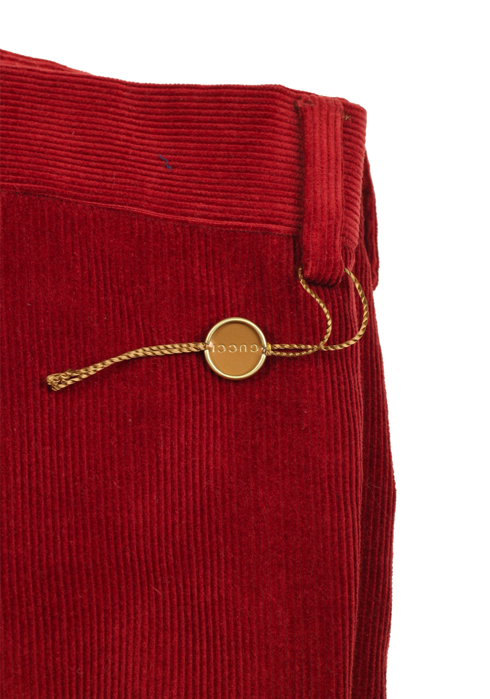 Gucci Red Corduroy Trousers Size 52 / 36 U.S | Costume Limité