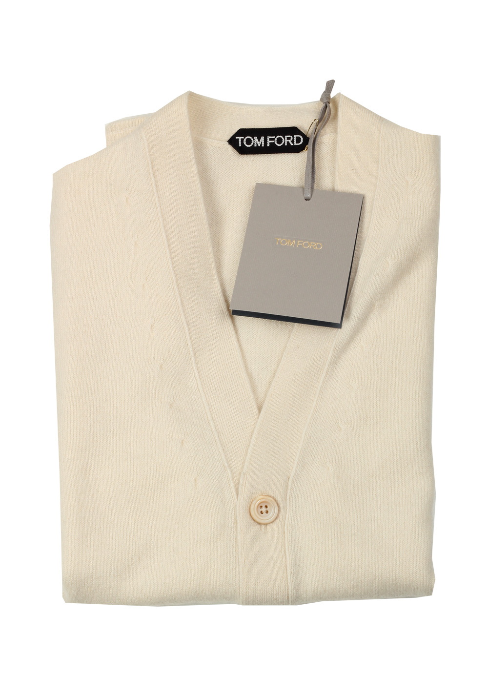 TOM FORD Beige Button Vest Size 48 / 38R U.S. In Cashmere | Costume Limité