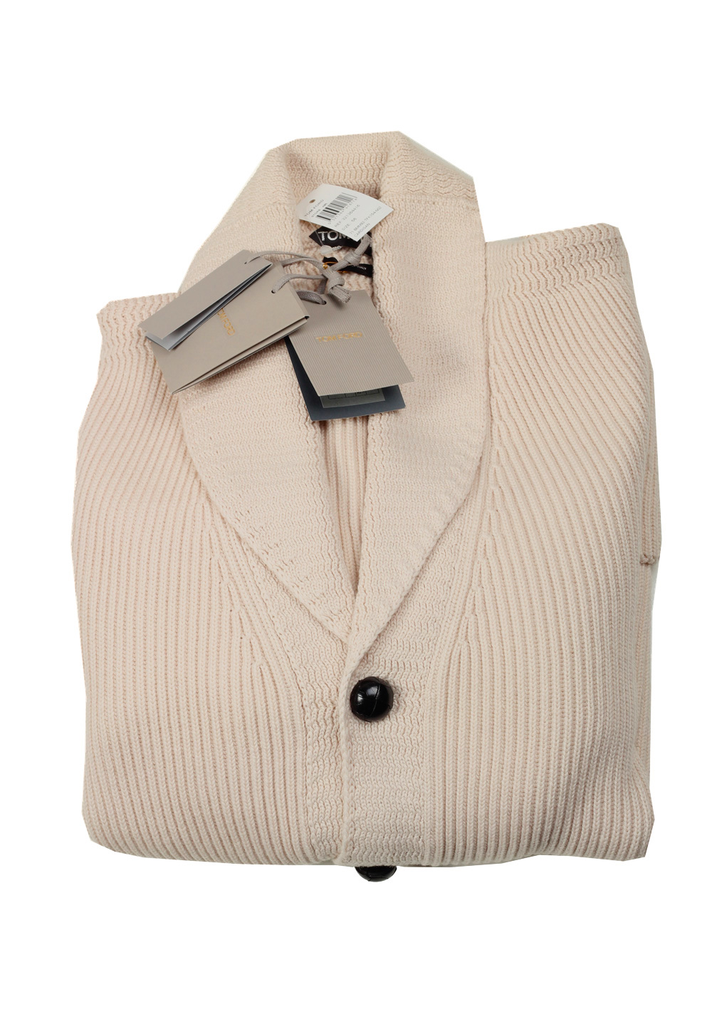 TOM FORD Beige Shawl Collar Cardigan 007 / Mcqueen Size 56 / 46R U.S. Wool | Costume Limité