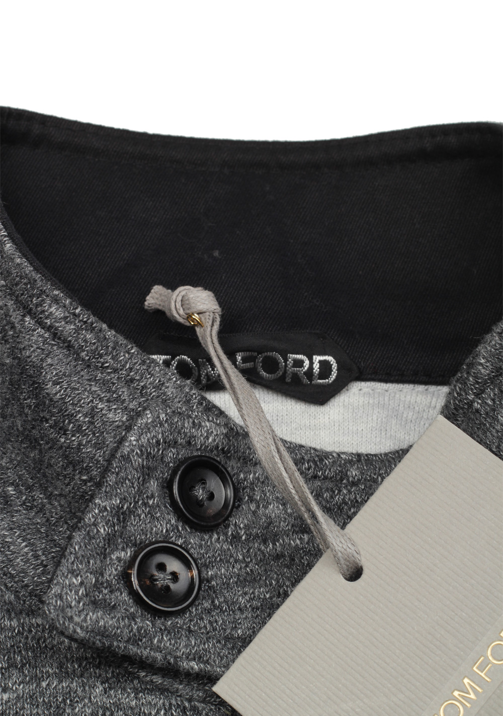 TOM FORD Gray Zipper Cardigan Size 48 / 38R U.S. In Cotton | Costume Limité