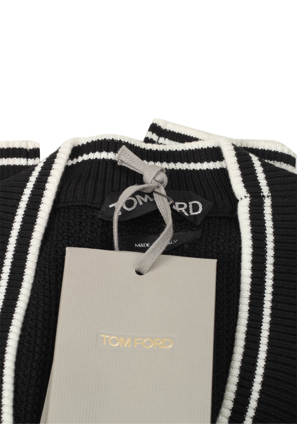 TOM FORD Black Button Cardigan Size 48 / 38R U.S. In Silk Cotton – image 3
