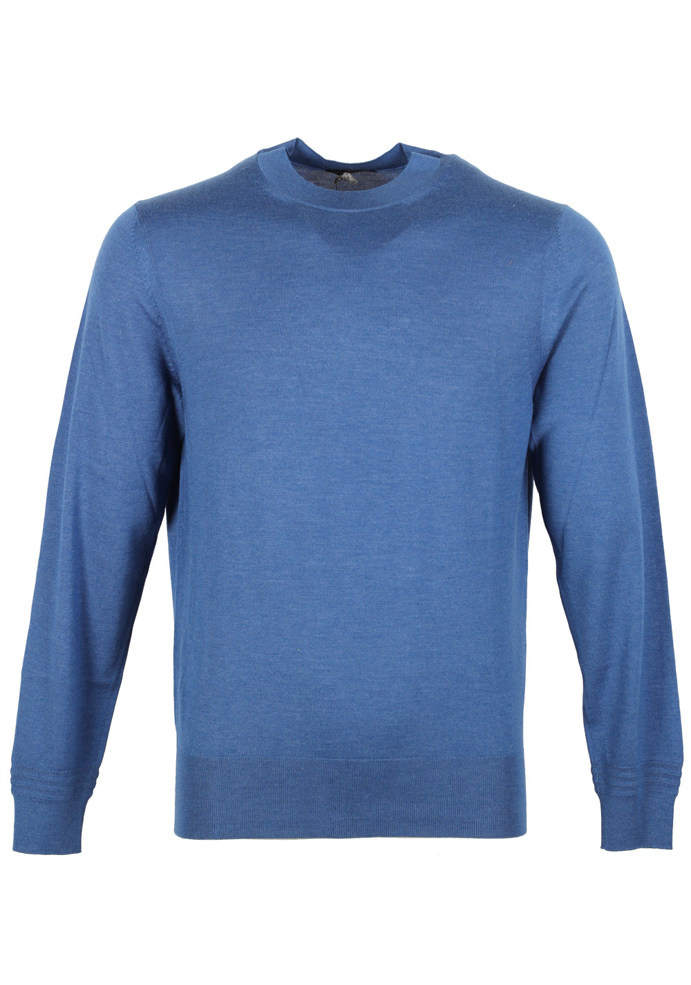 TOM FORD Blue Crew Neck Sweater Size 48 / 38R U.S. Cashmere Silk | Costume Limité