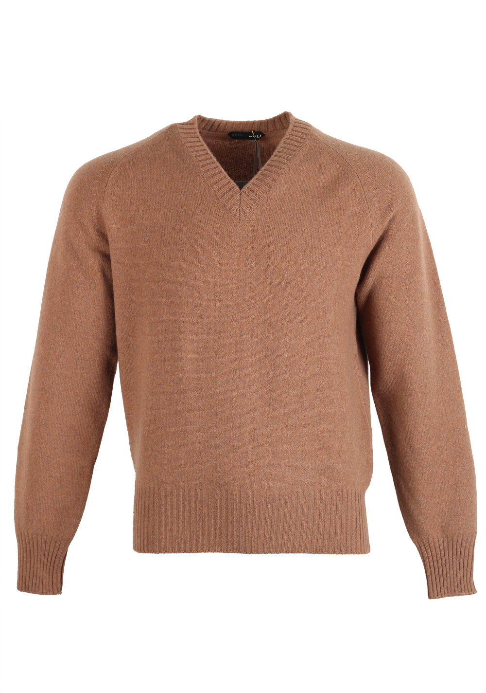 TOM FORD Brown V Neck Sweater Size 48 / 38R U.S. In Wool | Costume Limité