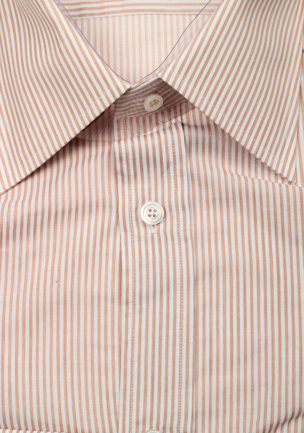 TOM FORD Striped White Brown Dress Shirt Size 40 / 15,75 U.S. | Costume Limité