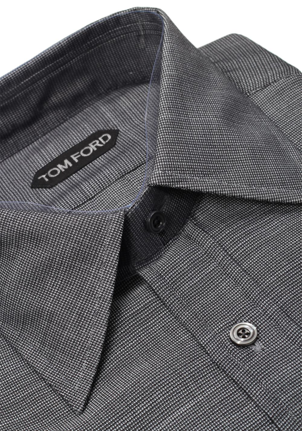 TOM FORD Patterned Gray Shirt Size 40 / 15,75 U.S. | Costume Limité