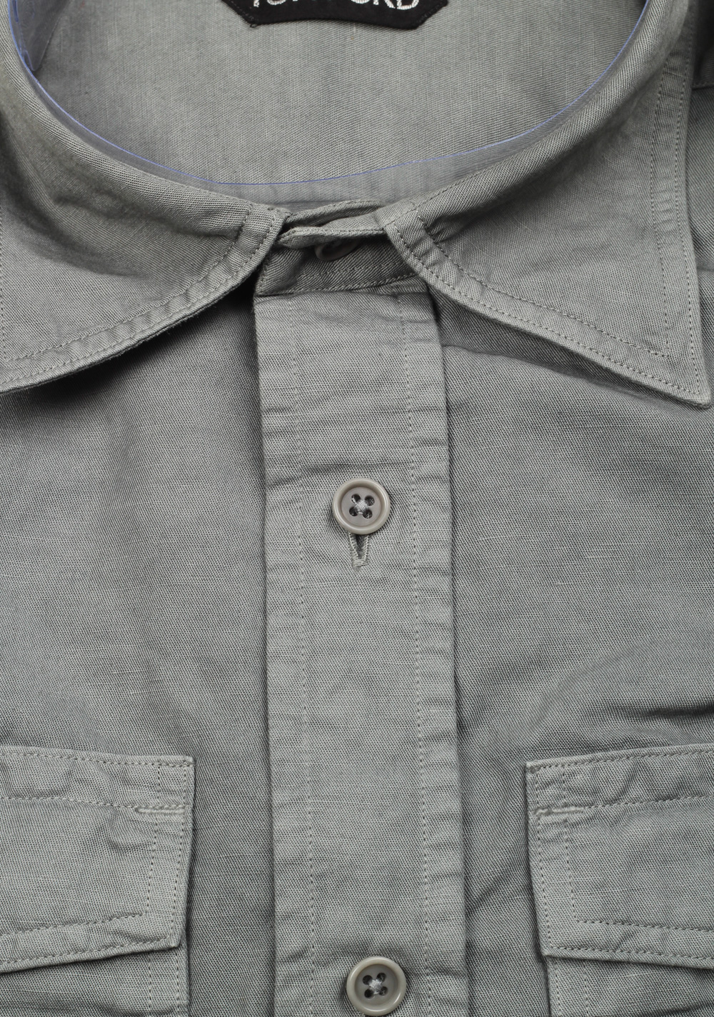 TOM FORD Solid Green Casual Shirt Size 40 / 15,75 U.S. | Costume Limité